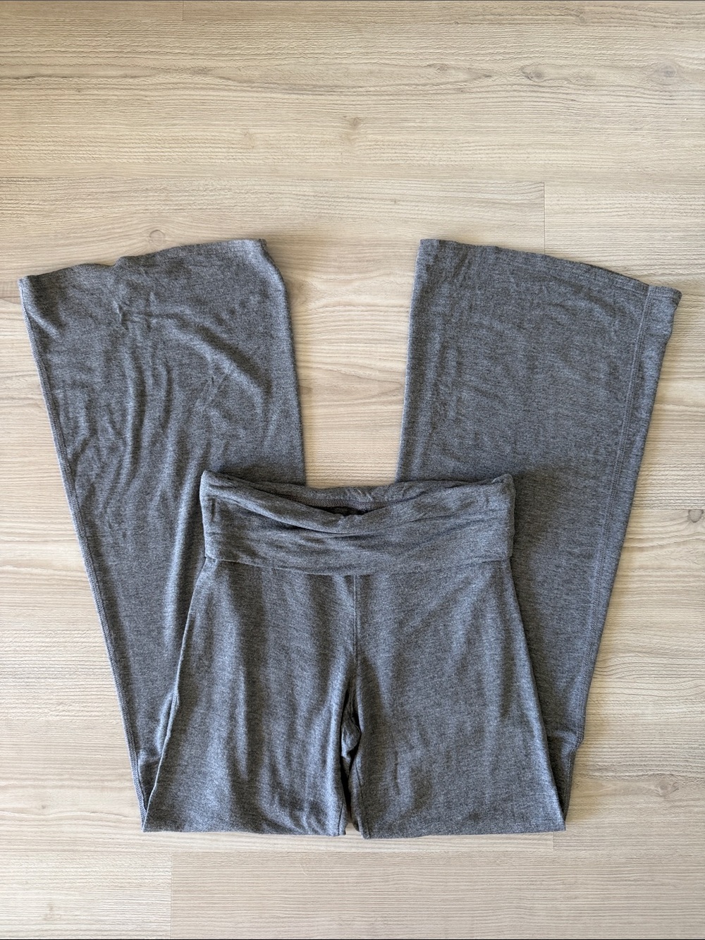 Gilly Hicks Gray Foldover Wide Leg Yoga Pants